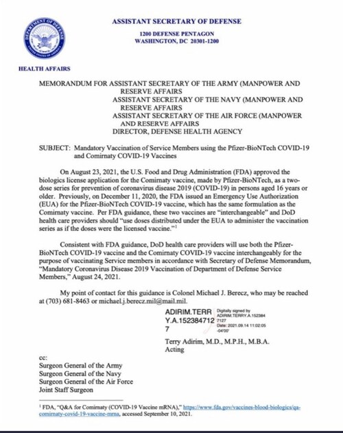 What's with this interchangability between the licenced NAME of Comirnaty and the EUA Pfizer 'vaccin...