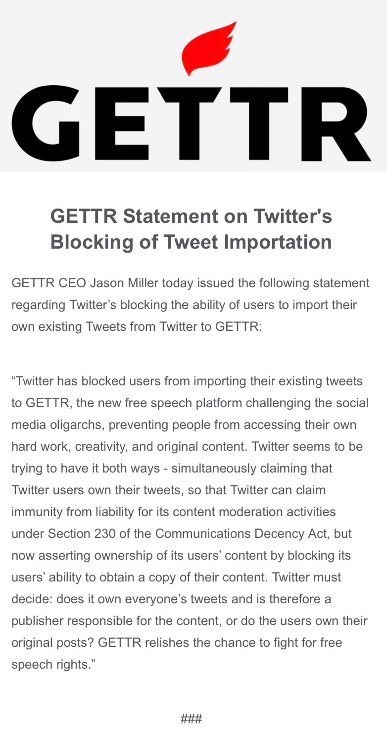 We’re not backing down from this fight, or from defending your right to free speech, now or ever! 

