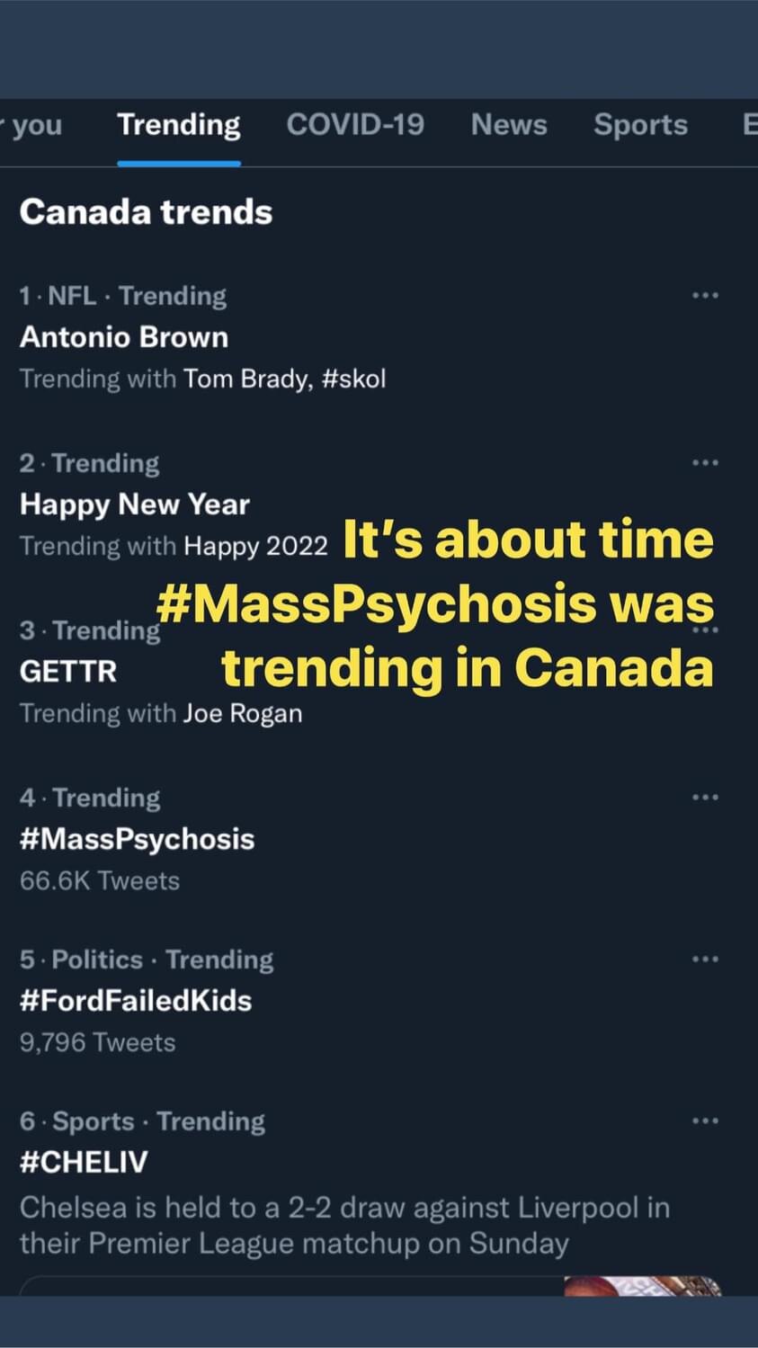 It’s about damn Time Canada 🇨🇦

#masspsychosis 