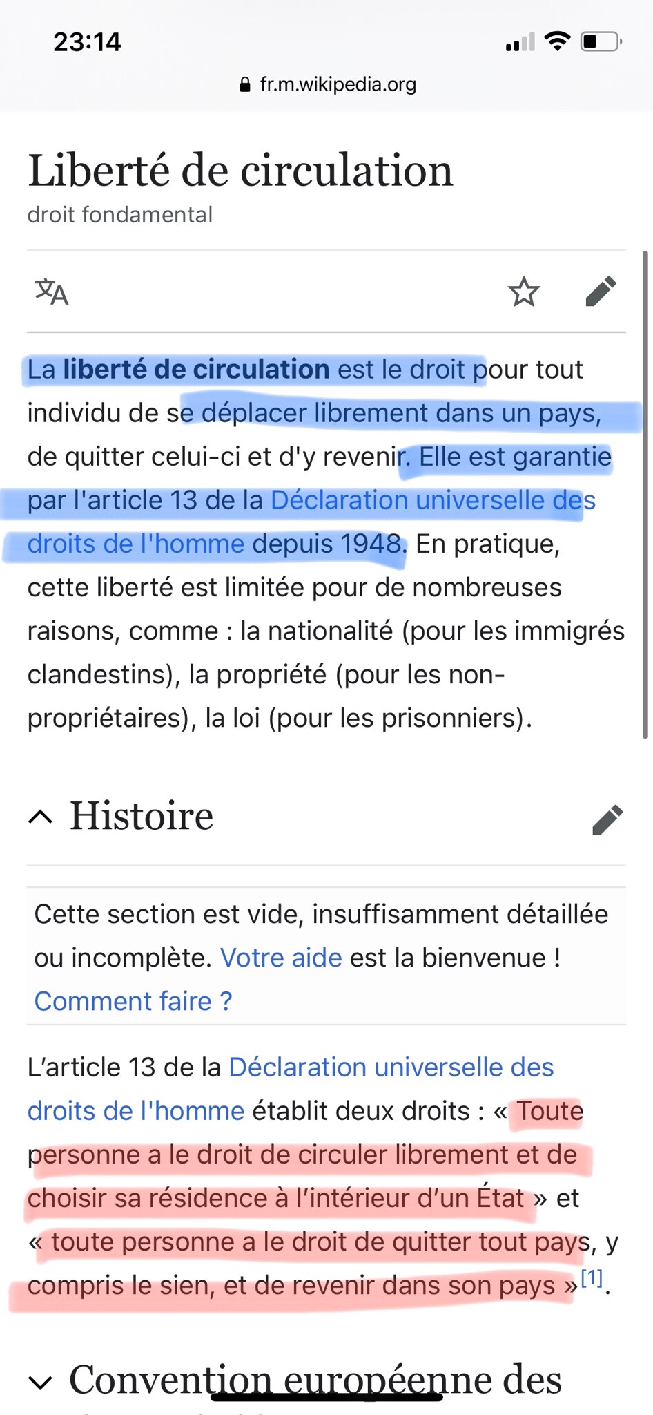 Cette LIBERTÉ de CIRCULATION est BAFOUÉE par le Canada… en évoquant de faux prétexte.  L’affabulateu...