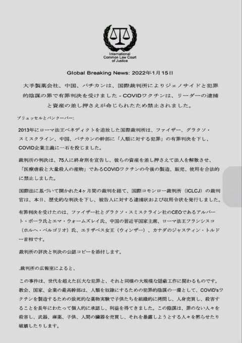 オンライン訴訟🤫‼️
ニュンベルク裁判👍