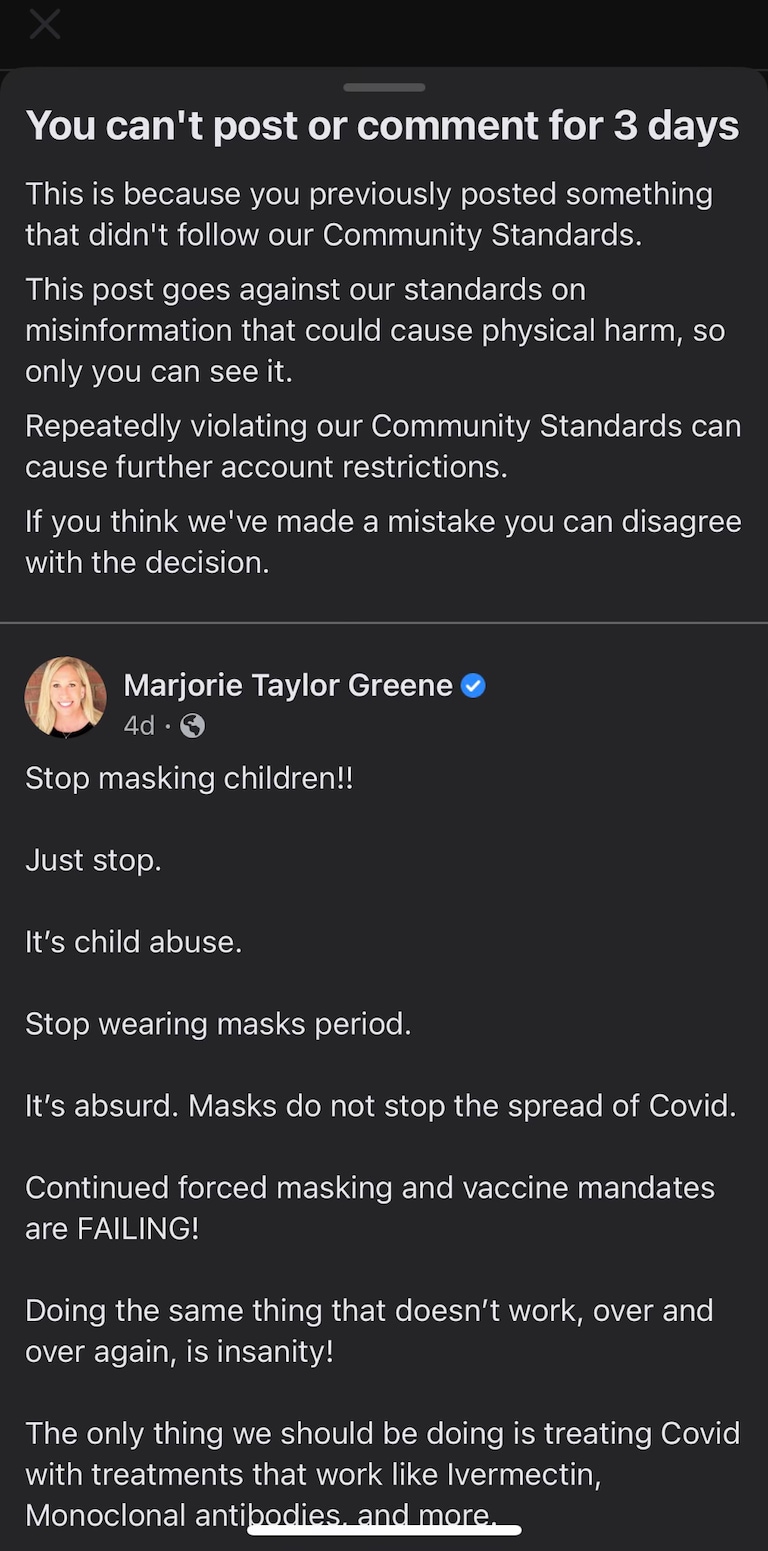 I’m in Facebook jail for three days for offending the Communists at Facebook by defending children from needless masking that many of us consider child abu