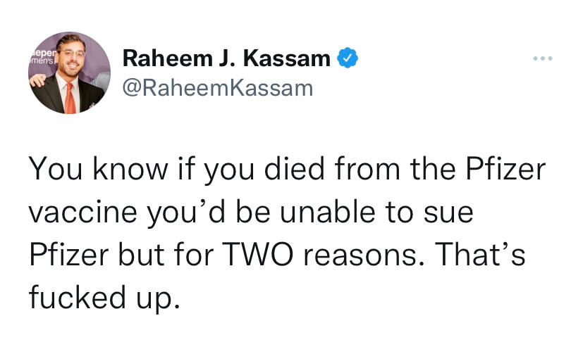 Yes Big Pharma enjoys immunity.

For now.

It will be pierced, due to willful negligence. The trial ...
