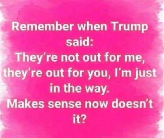 You thought we were crazy we were just conspiracy theorist. We were fighting for you all of you we still are. Trump started a movement that will not ever b
