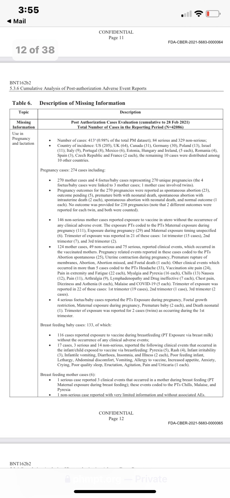 Dear God everyone please pay attention,  while we write this up formally. These two pages are from the secret Pfizer documents. Pfizer defined ‘exposure’ to the vaccine as including ‘breastfeeding’ and fetuses died, babies died, babies had rashes, GI distress and failure to thrive. Scotland is reporting almost 5 neonatal deaths in 100,000 and the average pre-2021 is 1.9. Babies of vaccinated mothers are getting sick and dying. @WarRoom 

