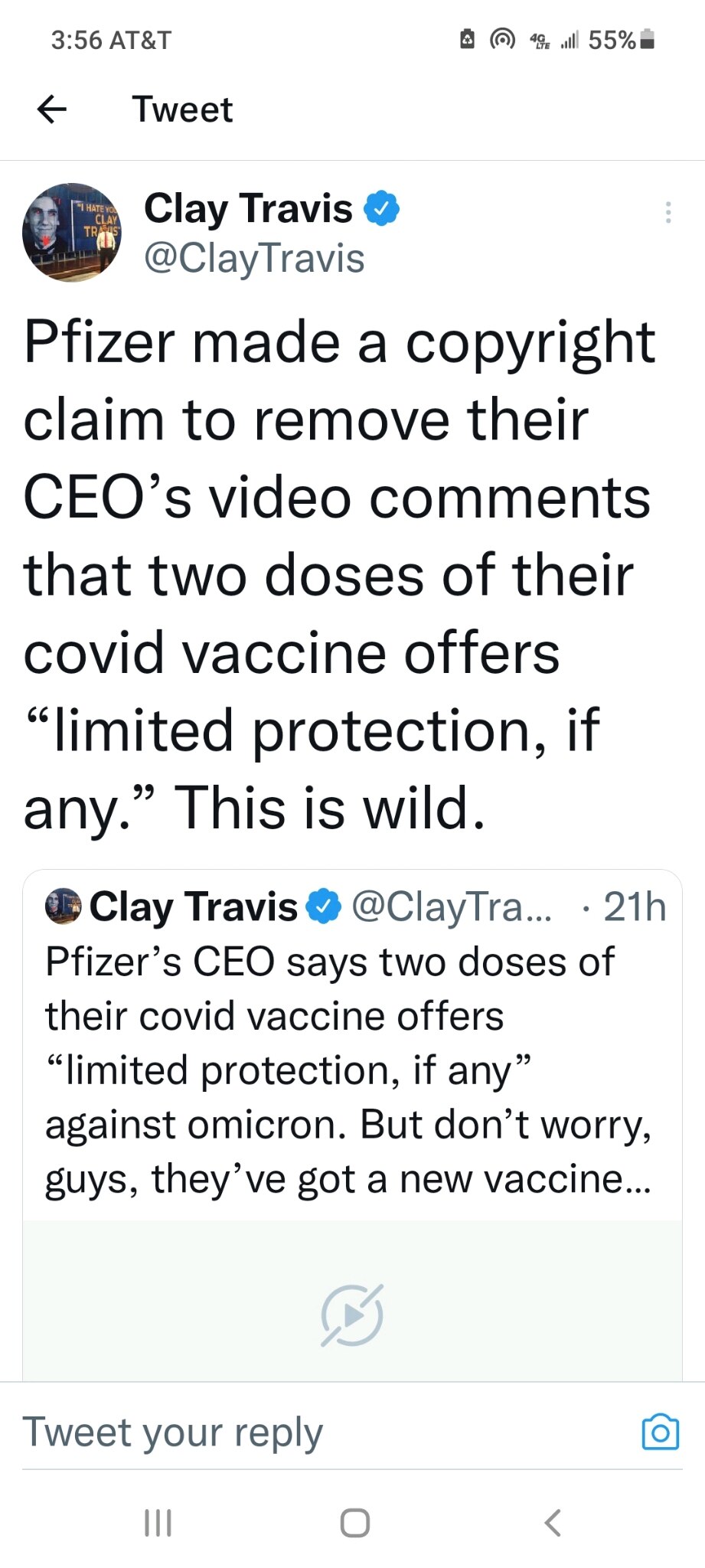 Pfizer's CEO is even being canceled. 