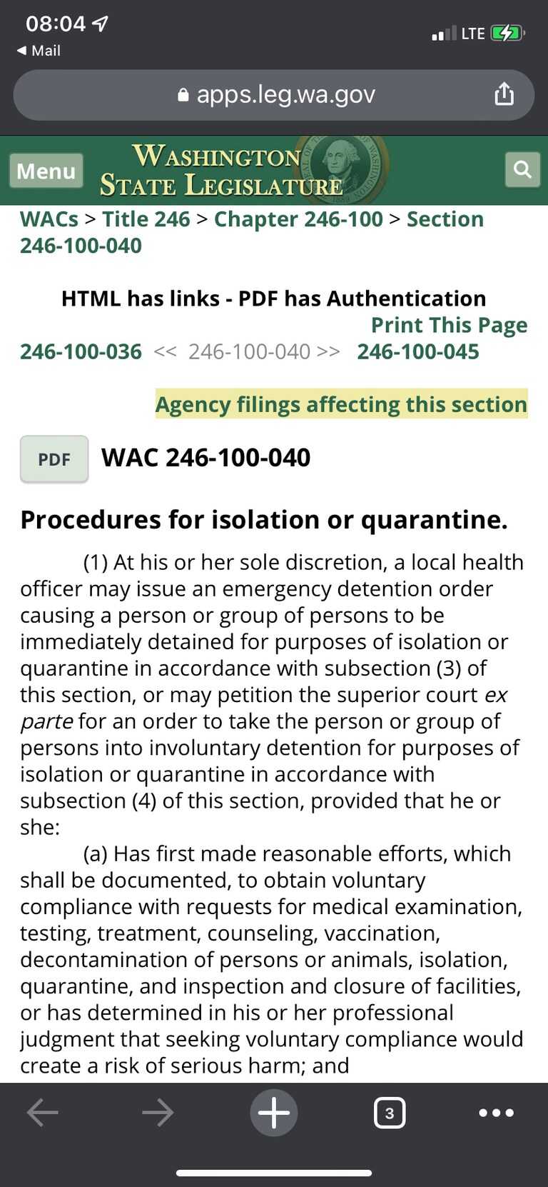 Make no mistake, these people are playing for keeps, the time for being silent has long passed!
WAC 246-100-040:
If we think you're sick and not doing wh