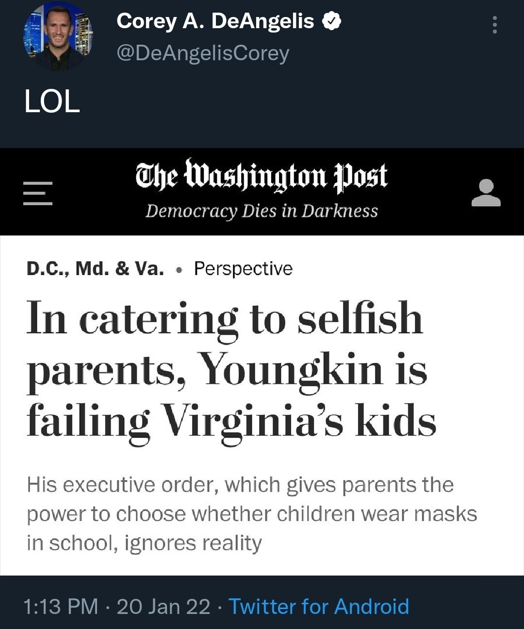 View Corey DeAngelis's post on GETTR. Join the discussion, share your thoughts, and connect with the community.