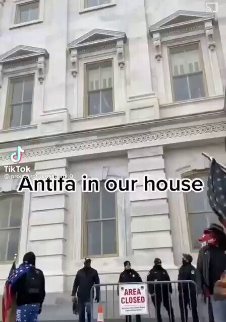 Why were there Antifa flags in our Capitol before they staged the #fedsurrection? 
