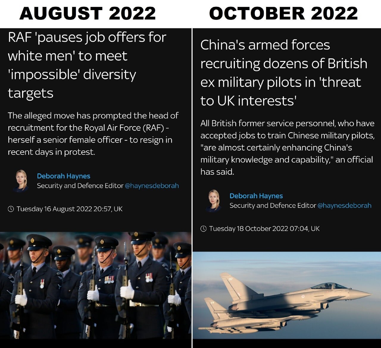 We are a woke laughing stock, we are only hurting ourselves, well our CONservative government and th...