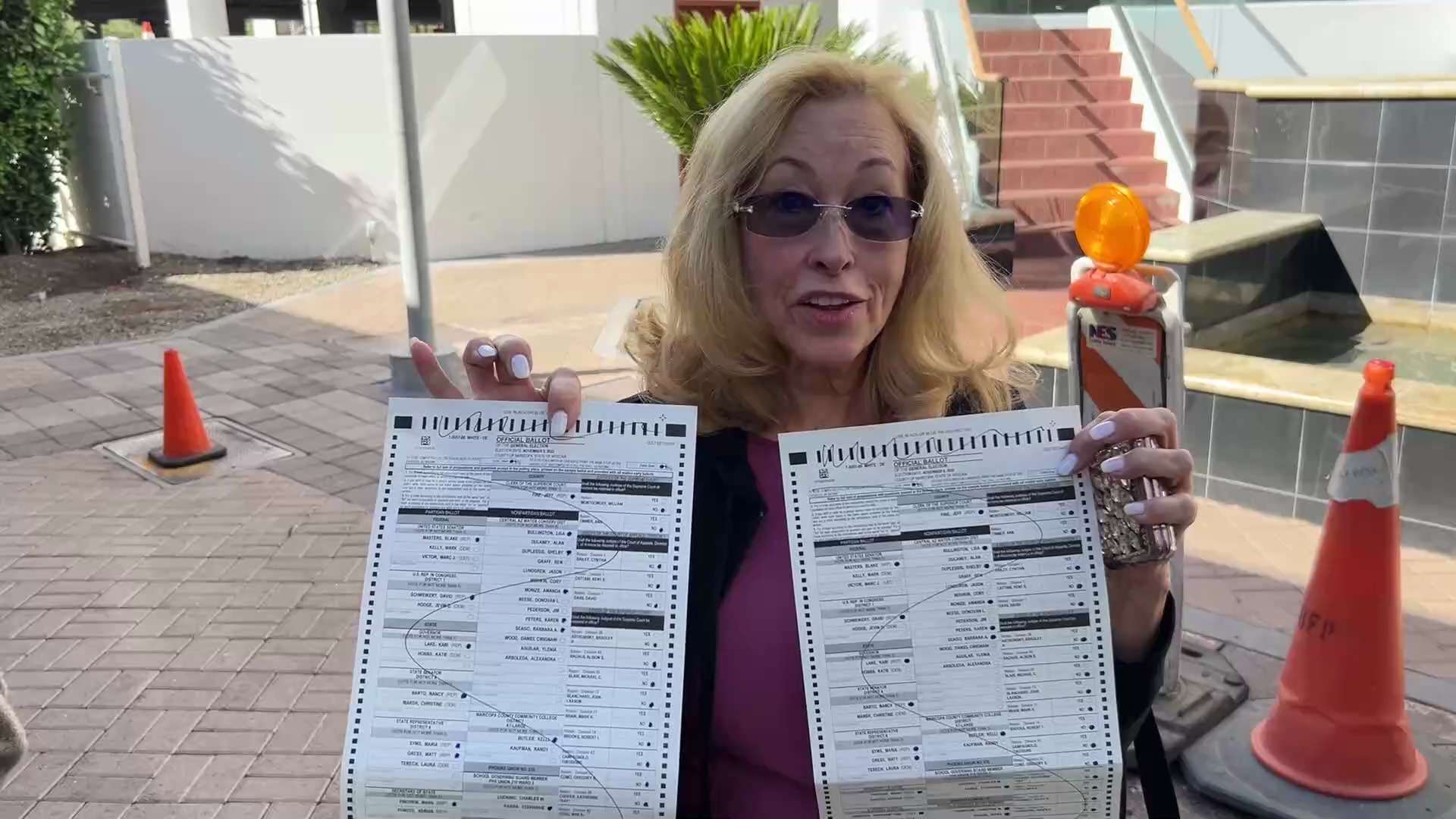 Maricopa County Republican voter shows me her two rejected ballots. After waiting two hours she was ...