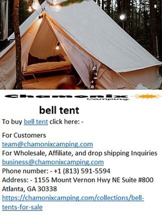Best quality bell tent by Chamonix camping at an affordable rate.

To buy bell tent click here: -
Fo...