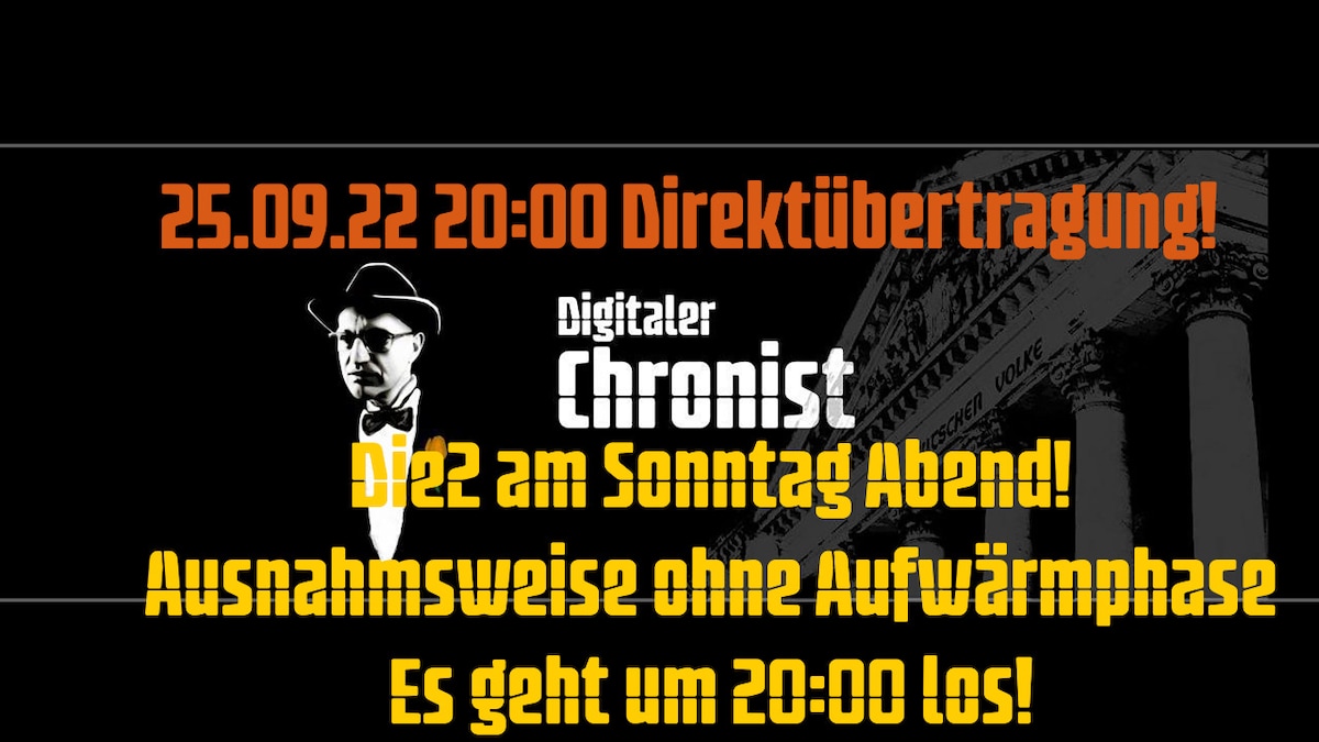 26.09.22 18:00 Direktübertragung vom Montagsspaziergang in Magdeburg