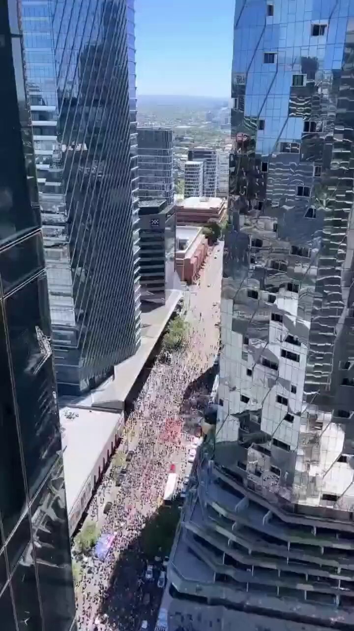 Melbourne protest from above 🙏🏻