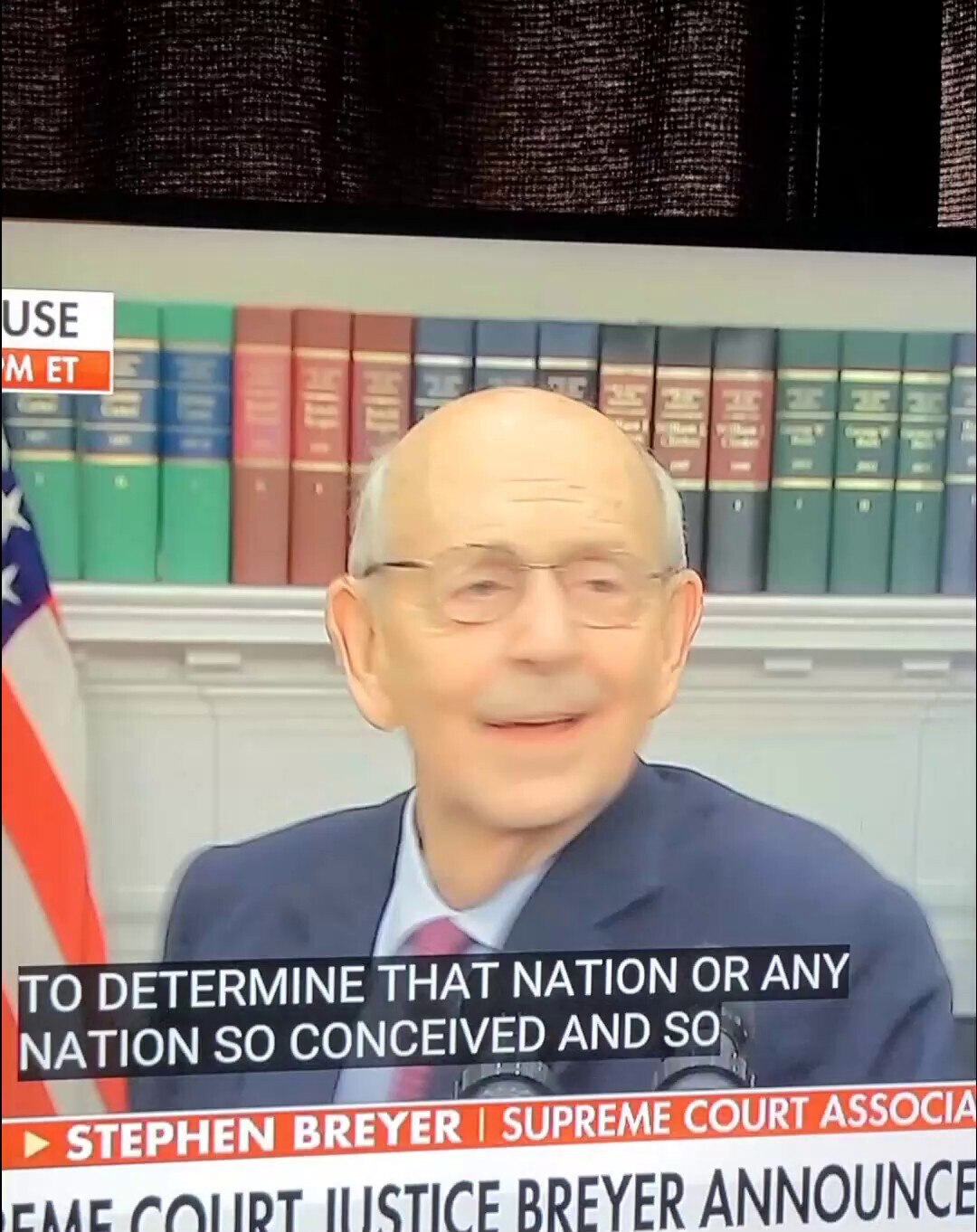 Fox or YouTube TV censored the Close Caption live on Justice Meyer's retirement where he said we are...