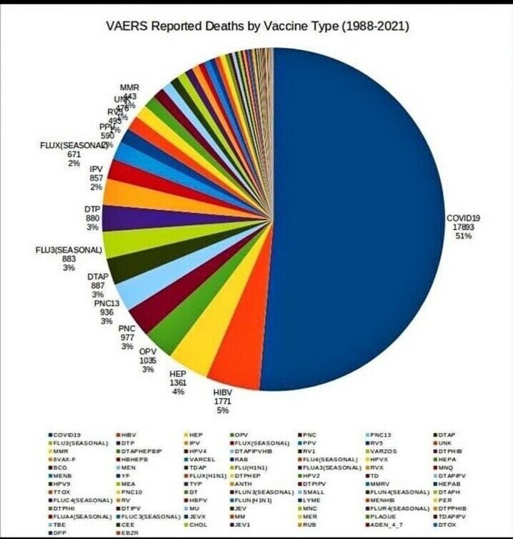 VAERS reports that the COVID 'vaccine' has
more deaths than all other vaccines combined!
1d
#Z28 #C1...