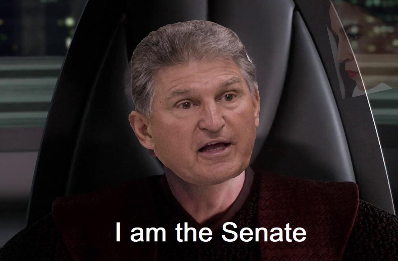 Joe Manchin was speaking on the Senate Floor while Biden delivered his prime time address from the White House. Power Moves Only.
