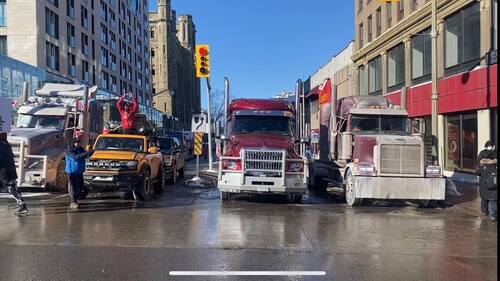 Rebel News on GETTR: Rebel News' @AlexaLavoie and @lincolnmjay report live from Ottawa, Canada where thousands of truckers are demanding the end of lockdowns and COVID restrictions.  Help support our coverage at www.ConvoyReports.com  Follow our Rebel tea