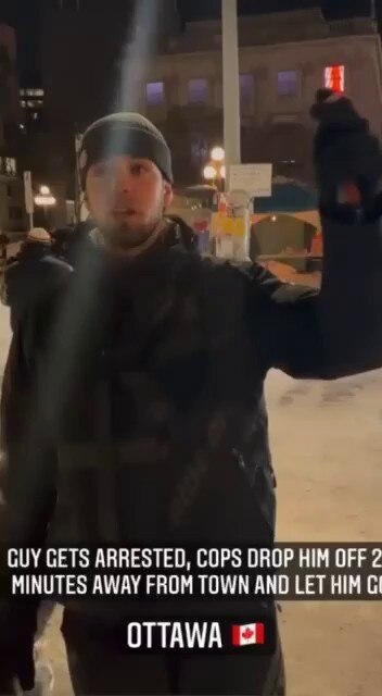 🇨🇦 Canadian protester who got arrested confirms the rumors about protesters in Ottawa being droppe...