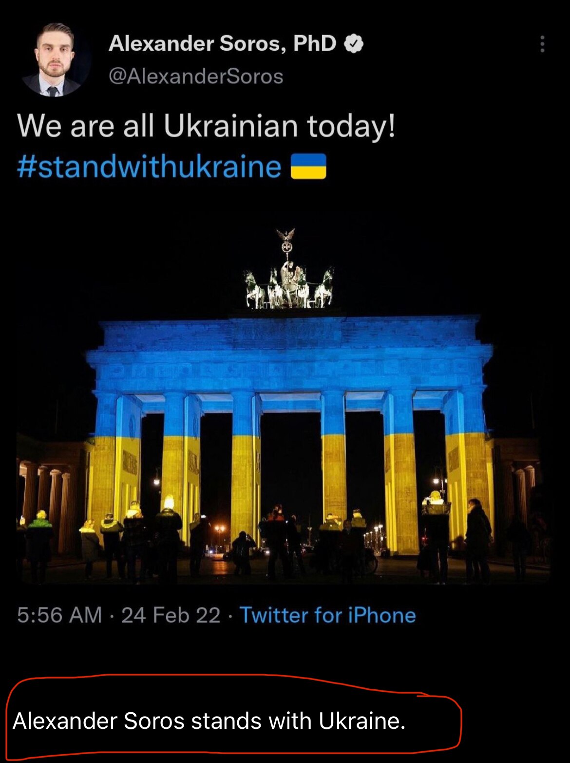This is how you know for certain we’re being lied to about Ukraine. As a rule of thumb, we should always do the exact opposite of whatever Alexander Soros is doing.  

