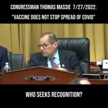 Thomas Massie DISPELS Covid Vax Myths and Exposes the Comirnaty Hoax for All of Congress to Hear

"The President himself is contagious right now ... So I just take a little bit of issue, that we are in a congressional markup still perpetuating this falsehood [that the shot stops the spread] that was propagated by the pharmaceutical companies ..."


 

