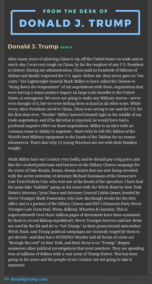 View il Donaldo Trumpo's post on GETTR. Join the discussion, share your thoughts, and connect with the community.