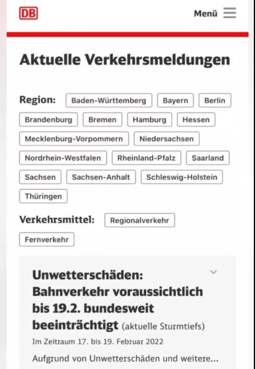 Wer sich auf das öffentliche Verkehrsmittel Deutsche #Bahn #DB  verlassen muss, ist bei #Unwetter sc...