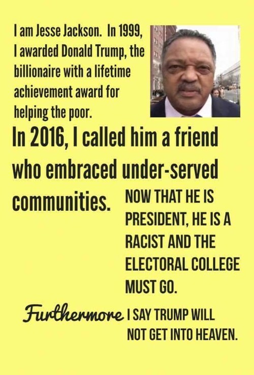 Never forget them ... Turncoats for cash! 
#jessejackson