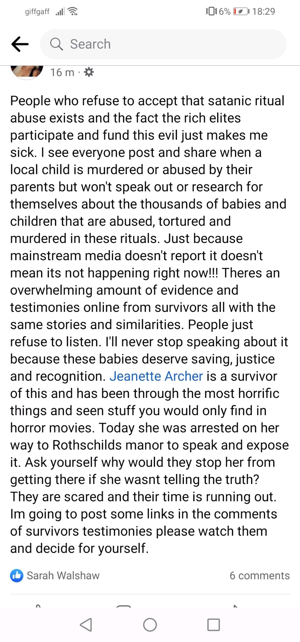 JEANETTE ARCHER ARRESTED ON HER WAY TO ROTHSCHILDS MANOR 