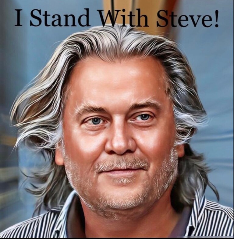 โI stand 100% with Patriot @SteveBannon and the @WarRoom Posse!โ #TRUMP2020MAGA