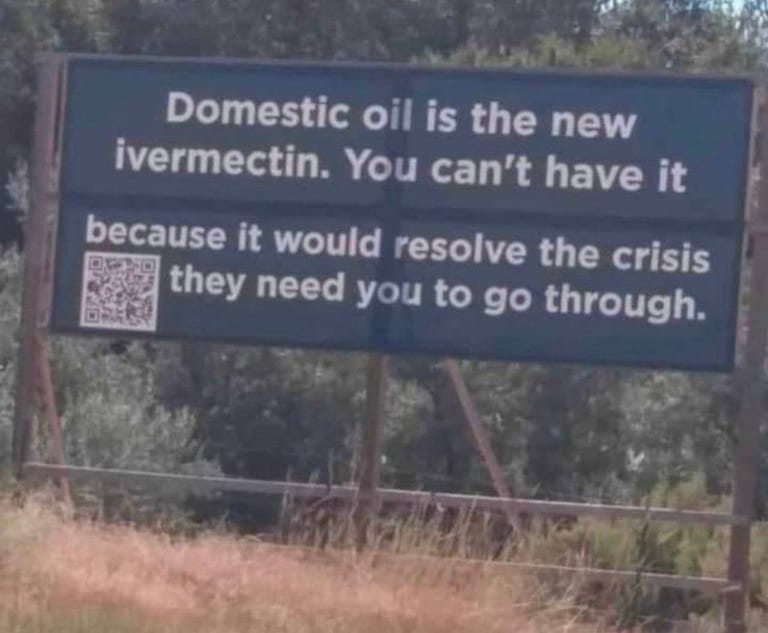 ♦️Boom!!!! Domestic oil is the new ivermectin. You can’t have it because it would solve the crisis they need you to go through !
@ROHLL5