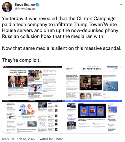 Biggest criminal political corruption story of our lifetime and NOT A PEEP from the mainstream edit. 

They absolutely are complicit.