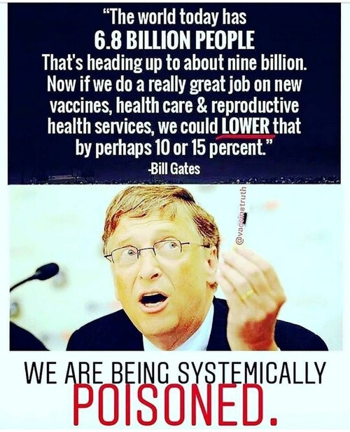 @Raven58 Replying to @ztexanz
Health care to lower the population, Now I know I am not a genius like this evil prick is, but isn't health care supposed to extend ones life and vaccines supposed to protect ones life? {You couldn't make this shit up if you tried to make this shit up}