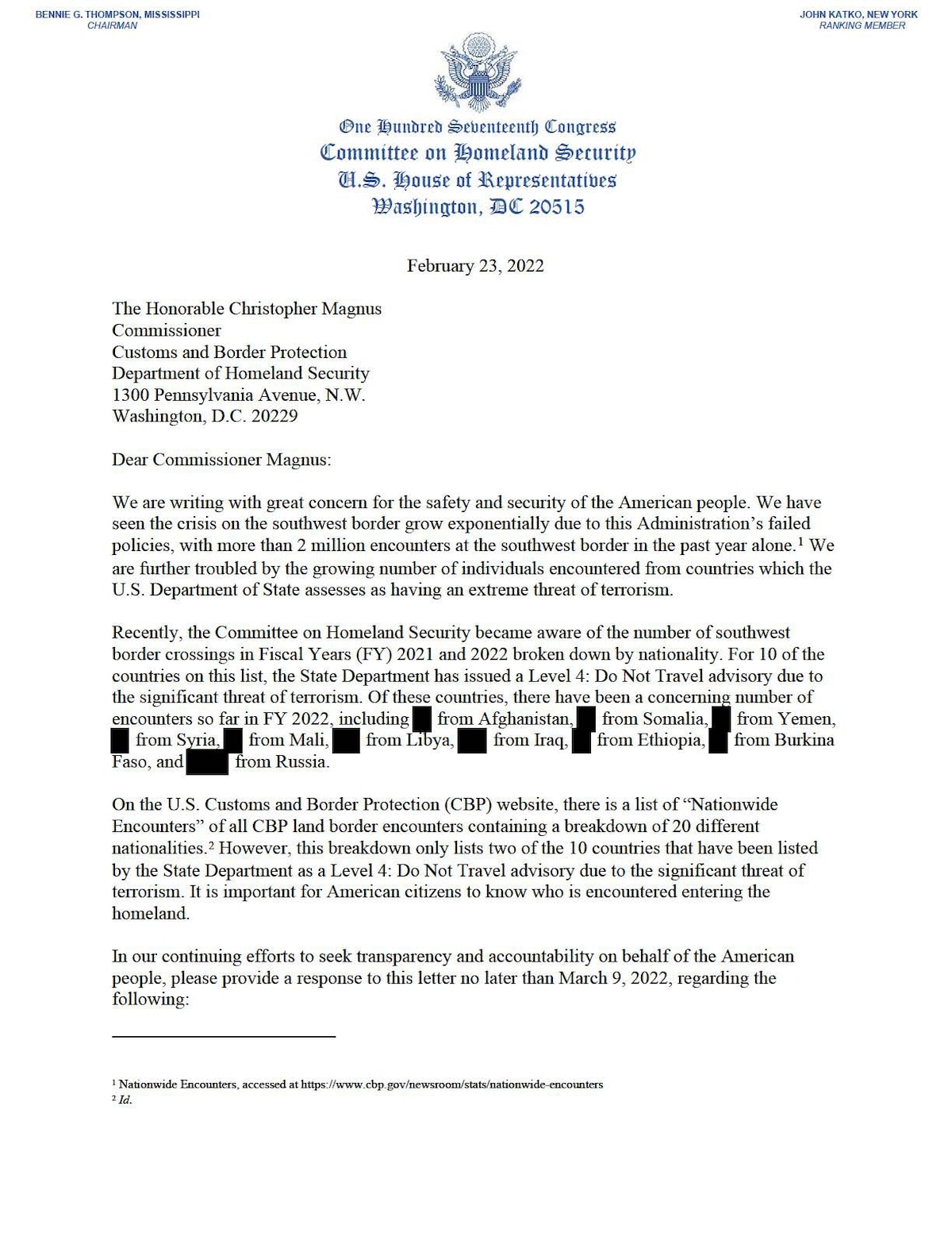 President Biden’s border crisis continues to grow as U.S. Border Patrol encounters migrants from cou...