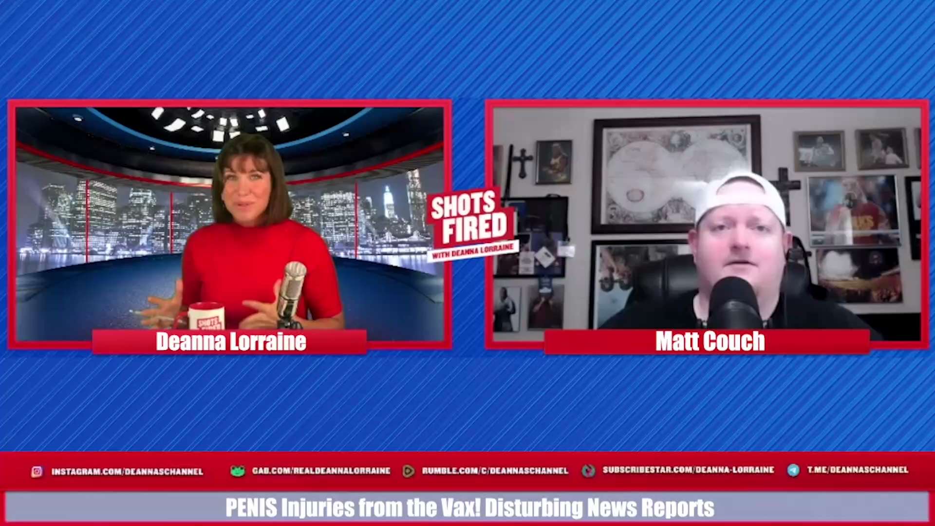 DeAnna Lorraine on GETTR : 🚨PENIS Injuries from the Vax!😲 Disturbing New Reports  👉🏼WATCH full Segment: https://tinyurl.com/yckc2cwv   Featuring @RealMattCouch on @redvoicemedia @RealStewPeters