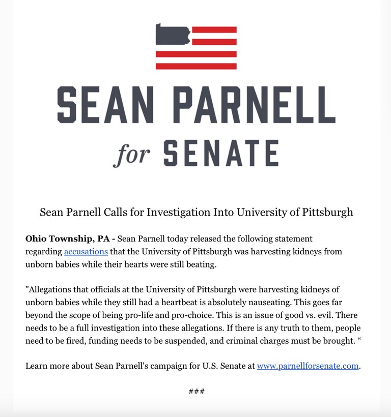 If these allegations are true that scientists at the University of Pittsburgh were harvesting kidneys of unborn babies while their hearts were still beatin