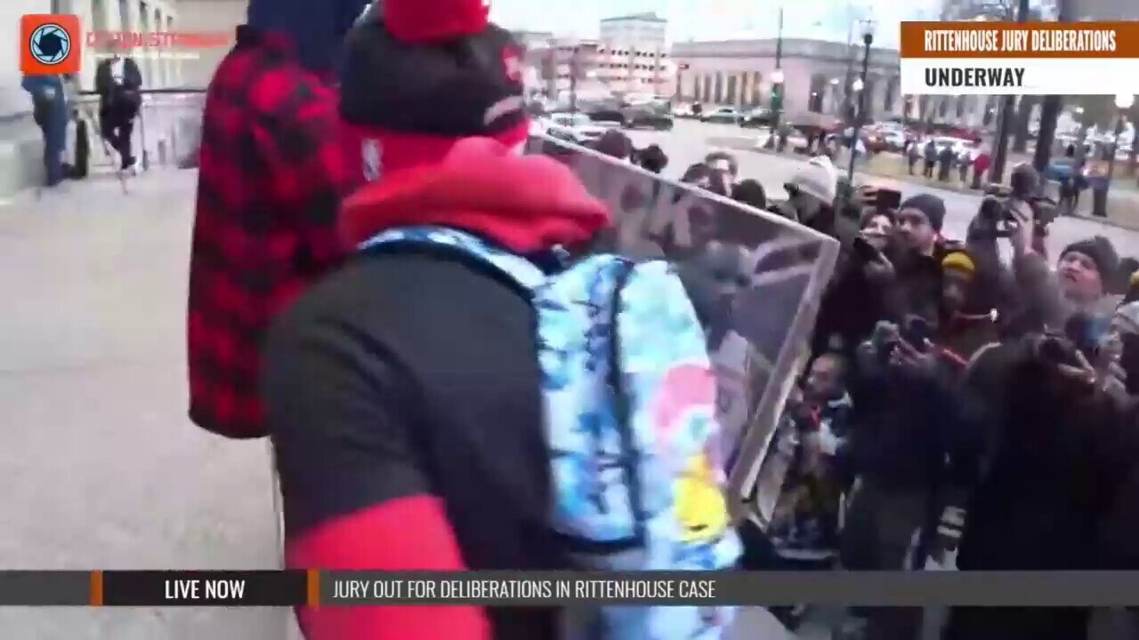 #blm attack a woman and body slam a journalist at the courthouse in Kenosha. 