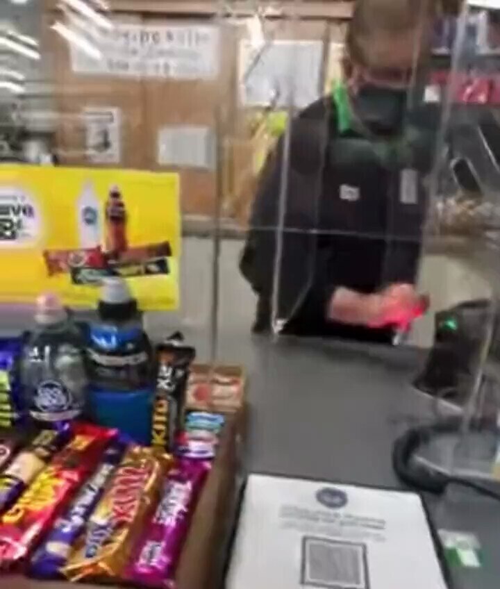 State of this.

Man refused petrol for not "signing in" to a covid tracking system.