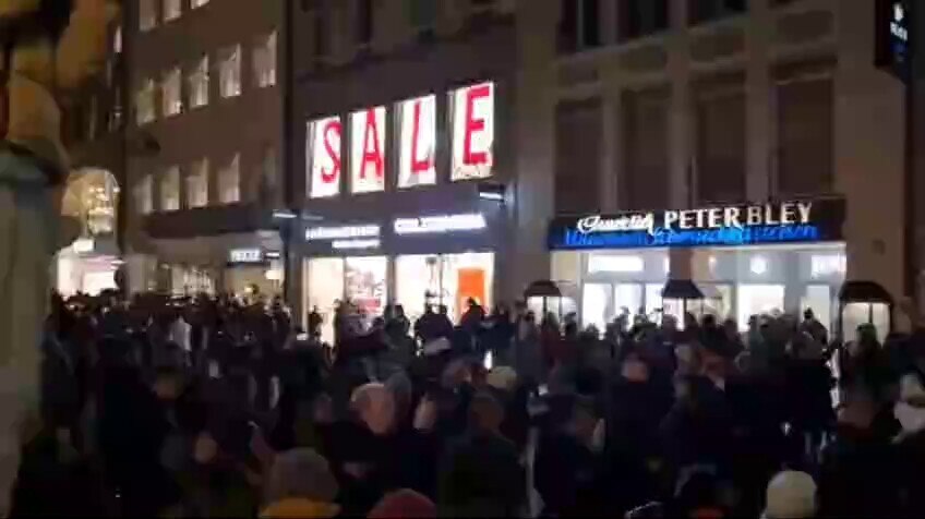 Protests against covid tyranny across Germany again tonight, Germans picking up the pace, regular, s...