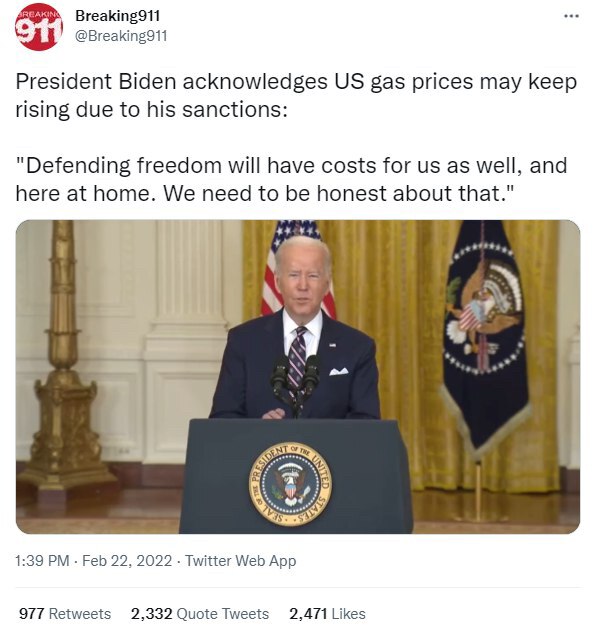 The United States WAS energy independent during the Trump presidency.

There’s nothing like a good o...