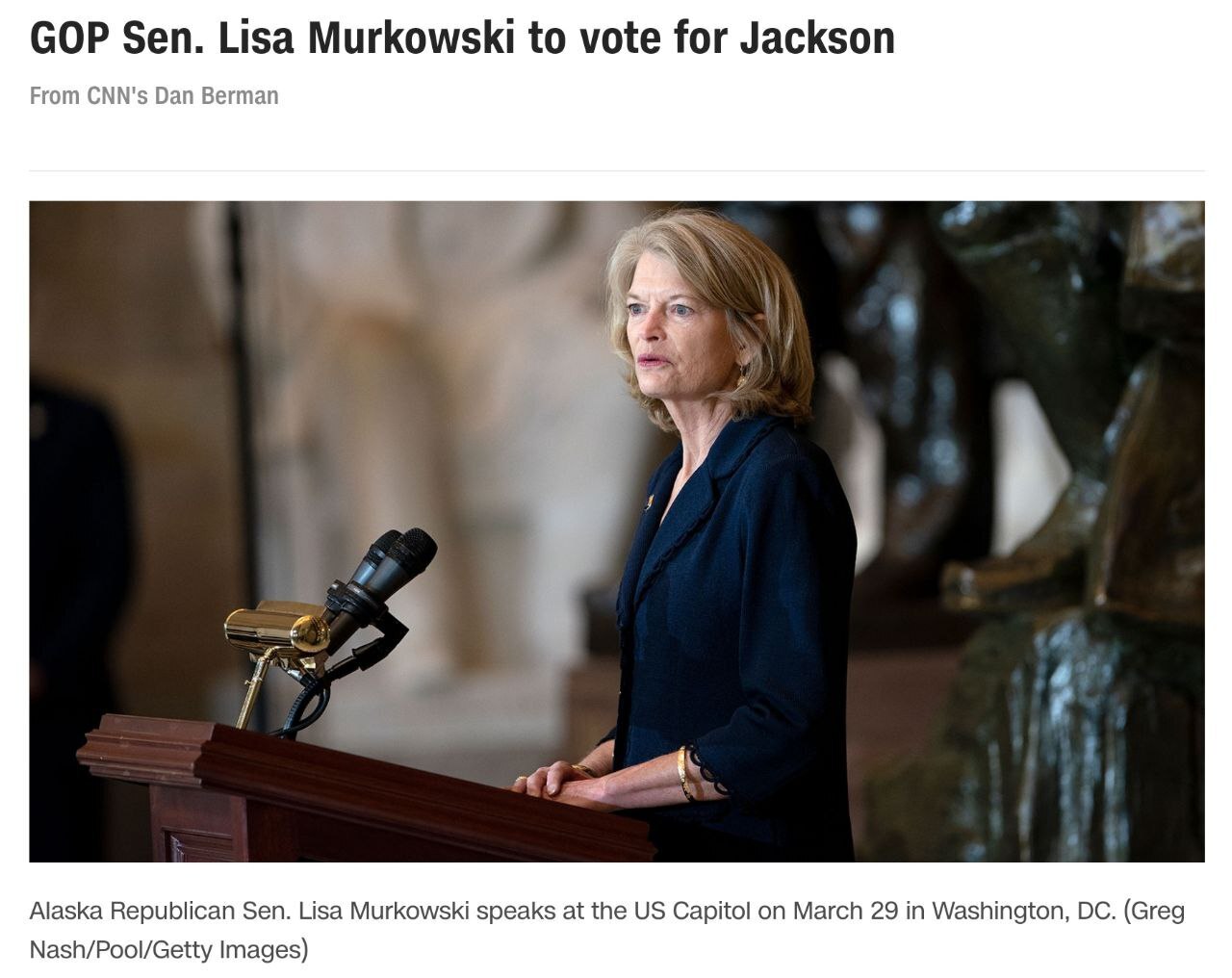 Mitt Romney and Lisa Murkowski both have stated that they are going to support Ketanji Jackson. 

Au...