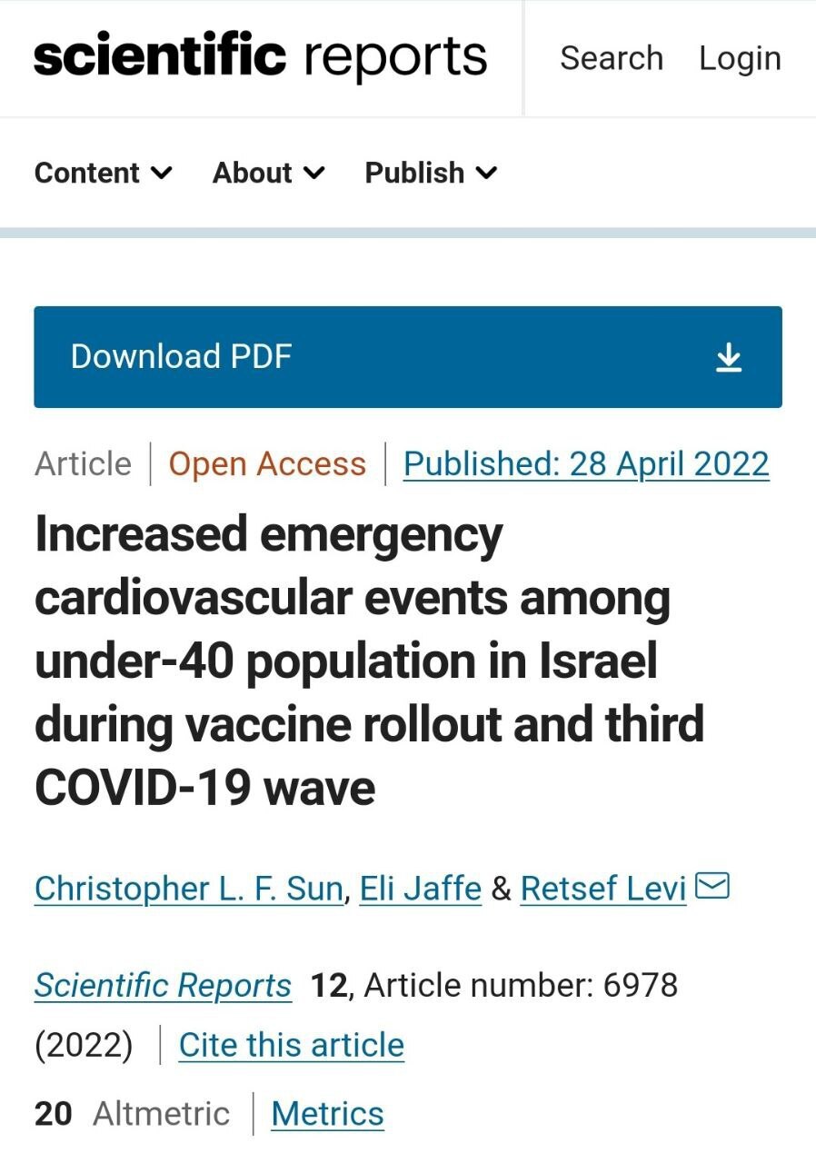 "Aumento da incidência de eventos cardiovasculares na população com menos de 40 anos de idade em Isr...