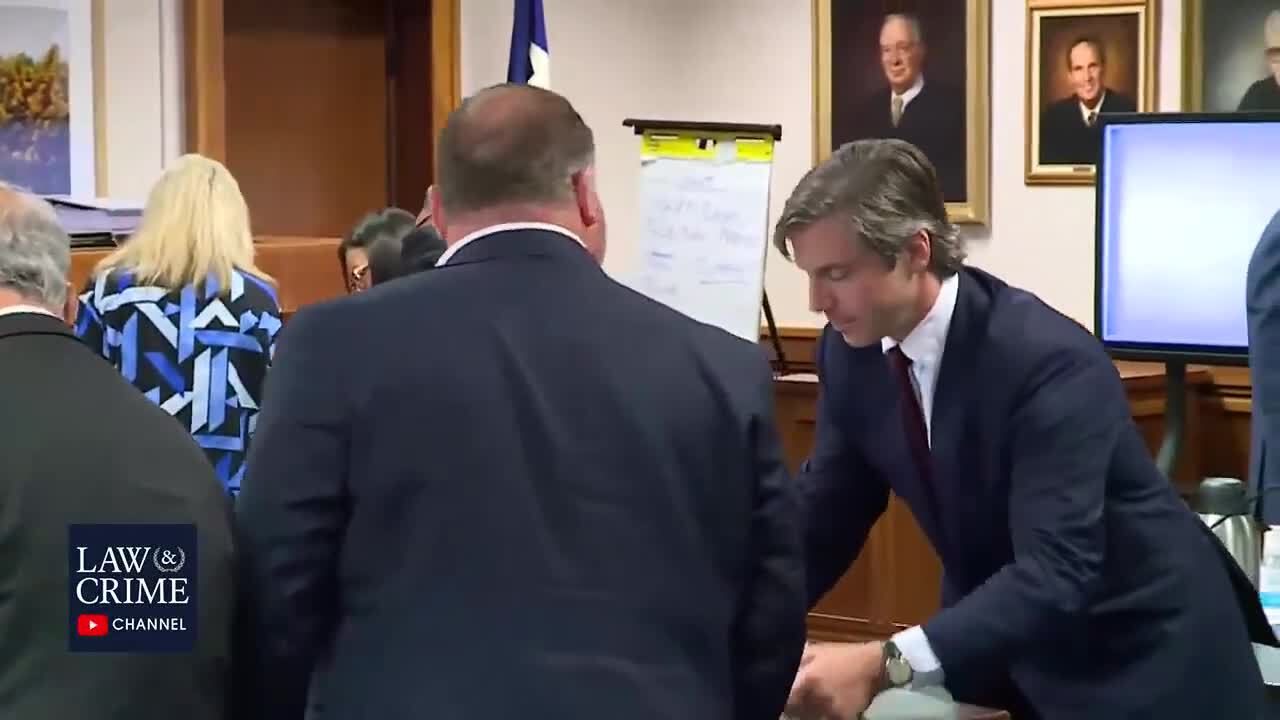 Here is a better angle of the interaction between Alex Jones and Sandy Hook parents after his testim...