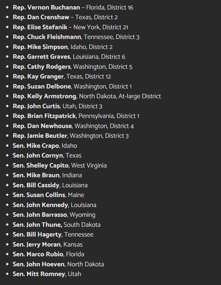 Here's a full list of the
Congressional Republicans
funded by Bill Gates for the
2022 Midterms.
