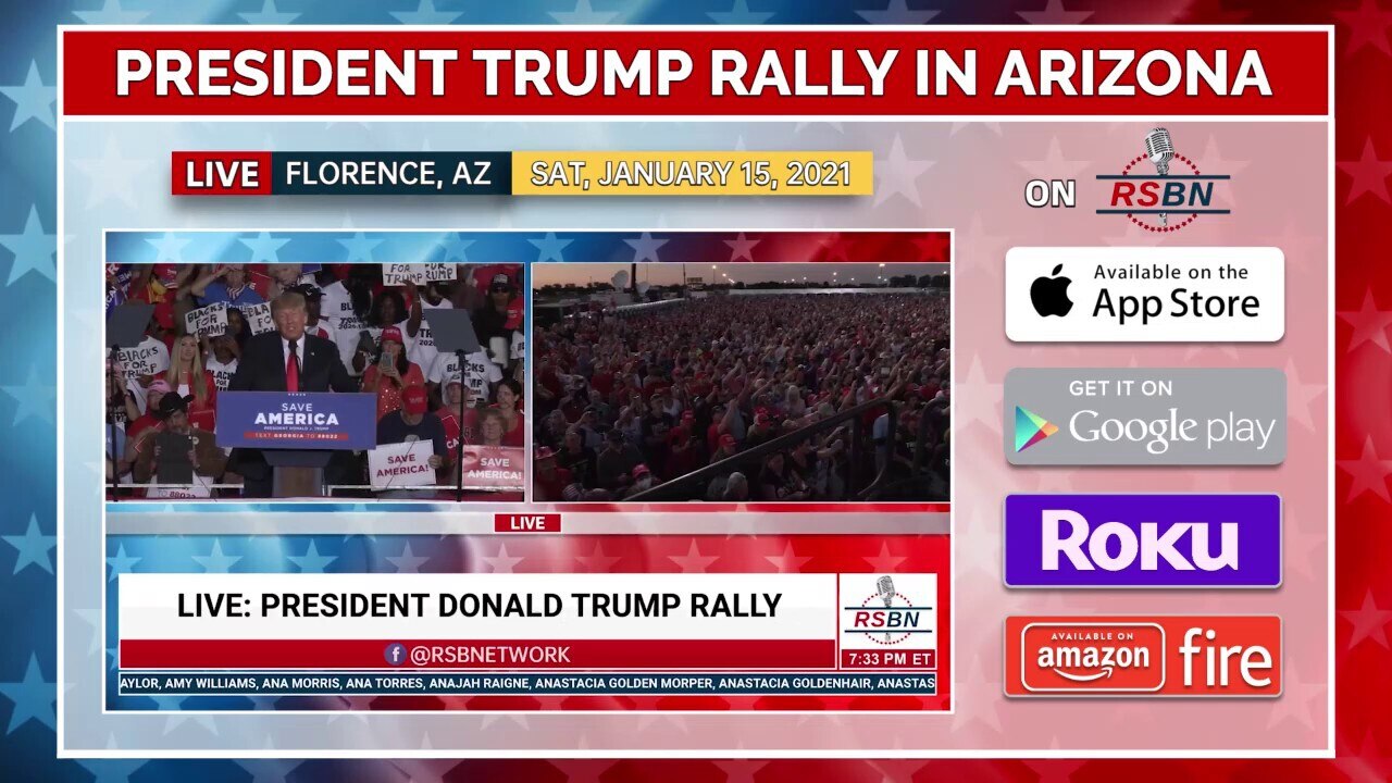 Trump will hold the FIRST rally of 2022 on Saturday! 🚨

Join us LIVE from Florence, Arizona at 2pm ...