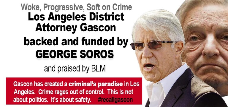 Soros-backed LA District Attorney Gascon has created a criminal's paradise in Los Angeles County. #soros #sorosisevil #gascon #recallgascon #restorelawand