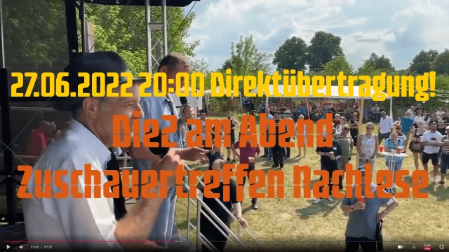 27.06.2022 20:00 Direktübertragung! Die2 am Abend - Zuschauertreffen Nachlese