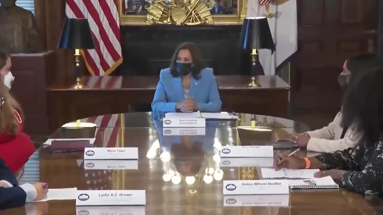NOW - Kamala Harris: "I am Kamala Harris, my pronouns are she and her, and I am a woman sitting at t...