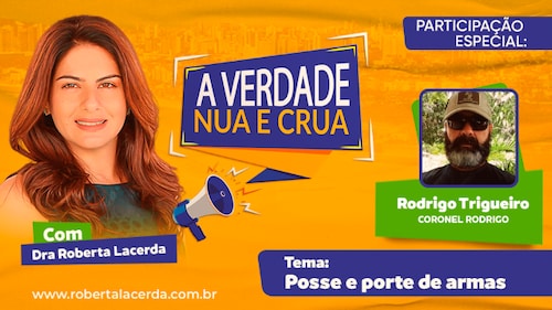 Rodrigo Trigueiro, Coronel reformado, 30 anos de PM, Foi comandante do BOPE, Lidera movimento "Pro Armas" no RN, Foi vencedor de uma das ediçoes do programa "No Limite" da Rede Globo.

#COMPARTILHE

#robertalacerda #drarobertalacerda #averdadenuaecrua