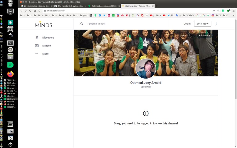 I am censored on Minds. You have to log in to see my Ojawall account. You don't have to log in to see other accounts. They suspended my Joeyarnoldvn accoun